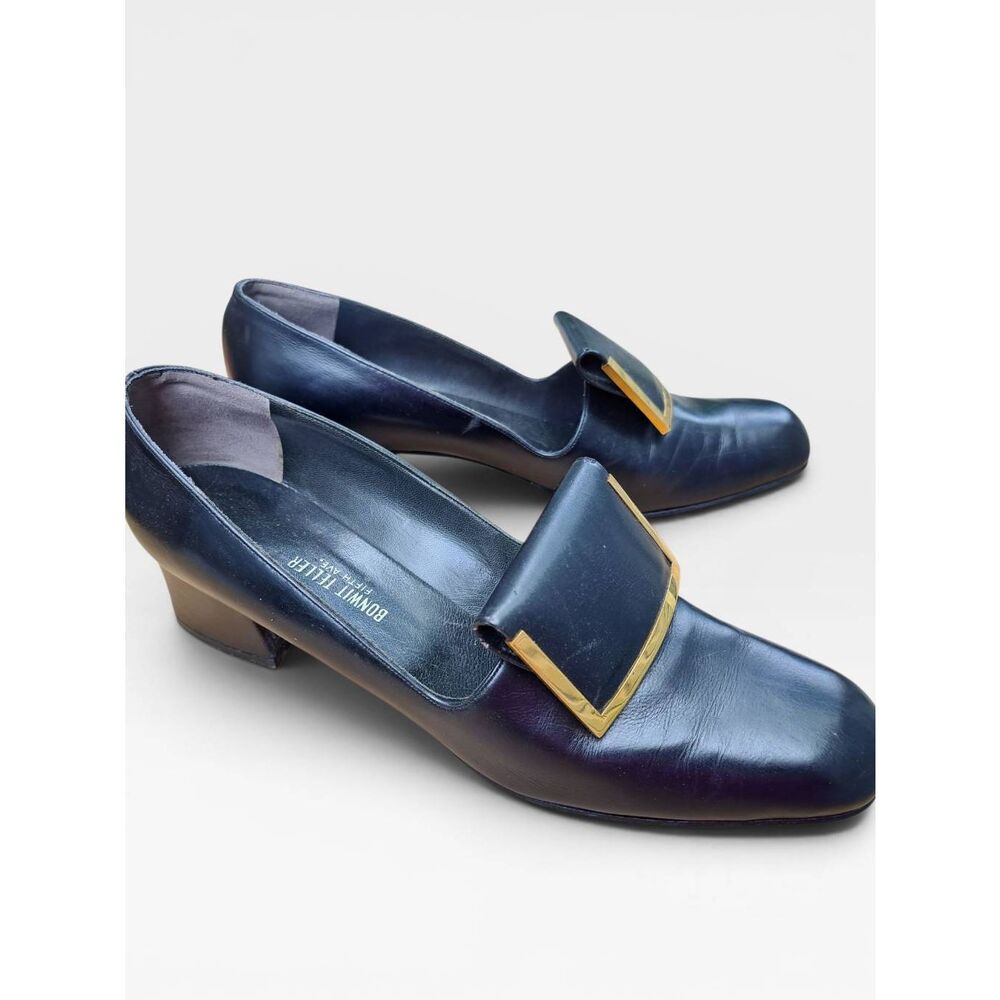 Herbert Levine Vintage 1960s Mod Pilgrim Style Leather Shoe size 8.5AA